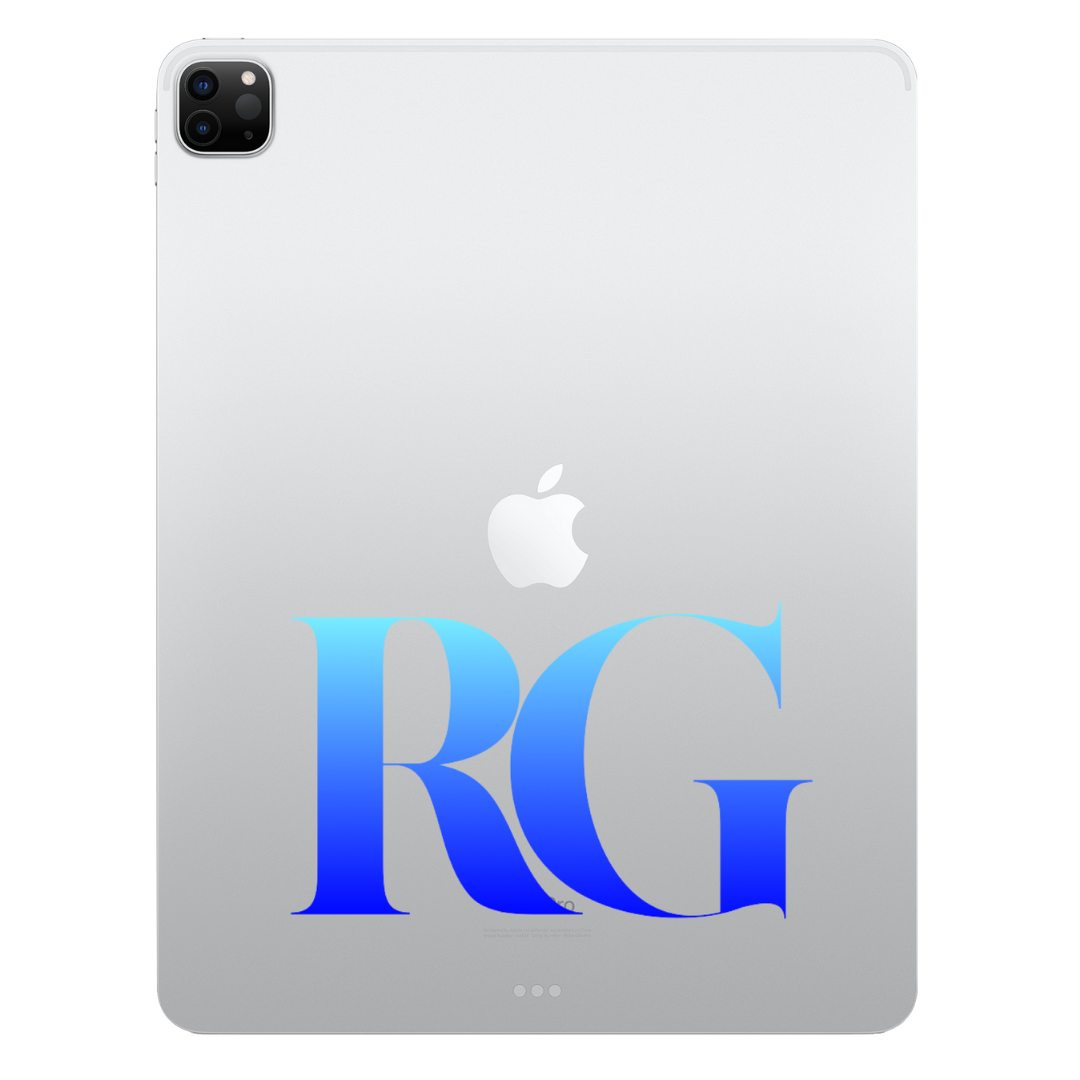 Blue Ombre Personalised iPad Case