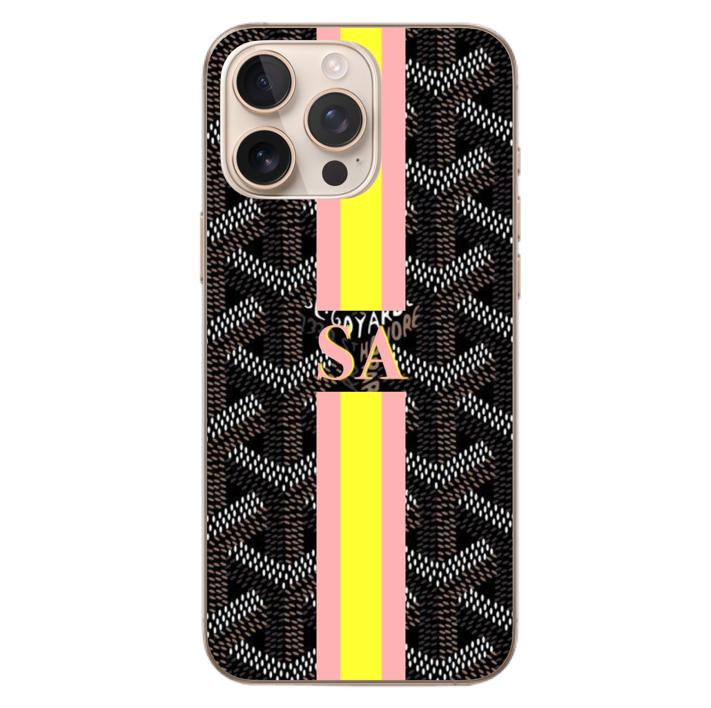 Yellow Goyard stripe Case