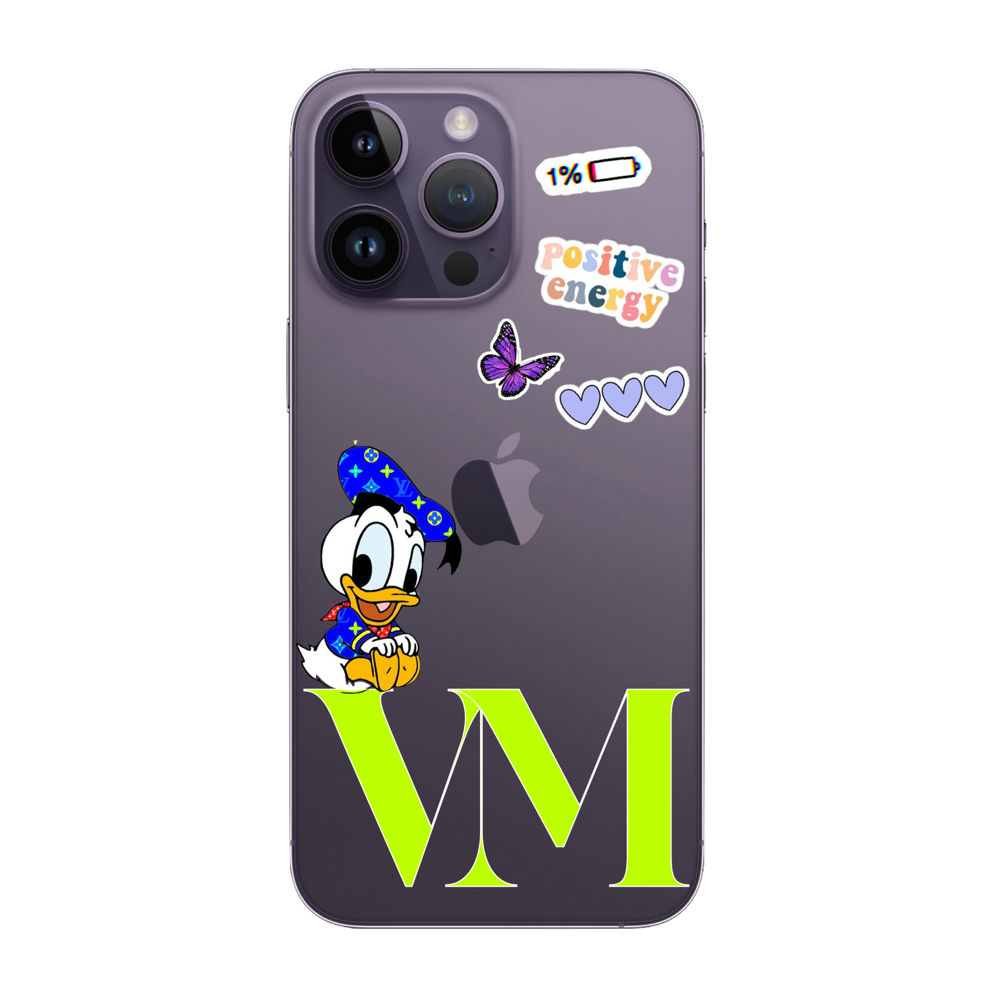 Yellow Disney Initials Case
