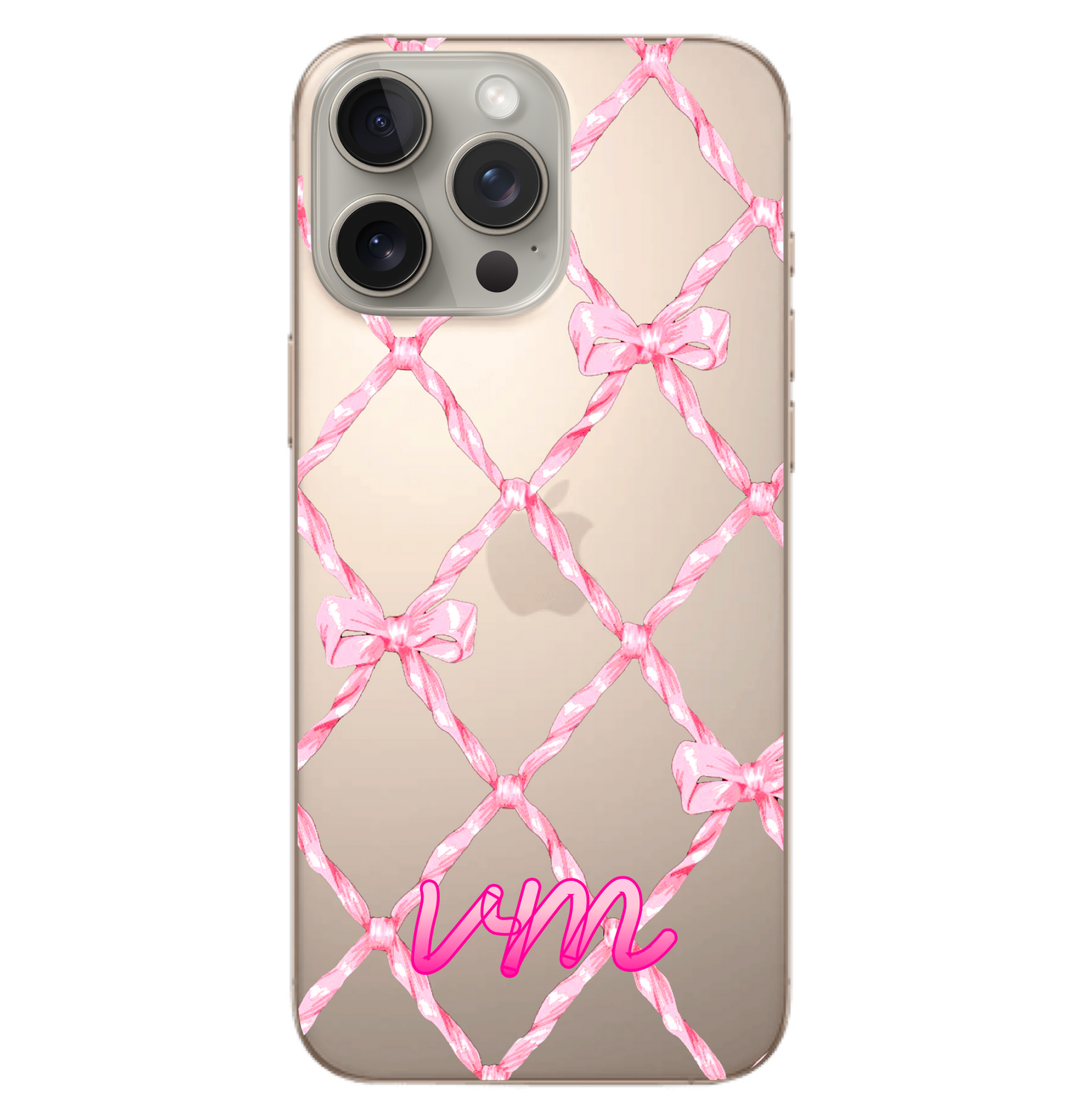 Bow Pink Monogram Case