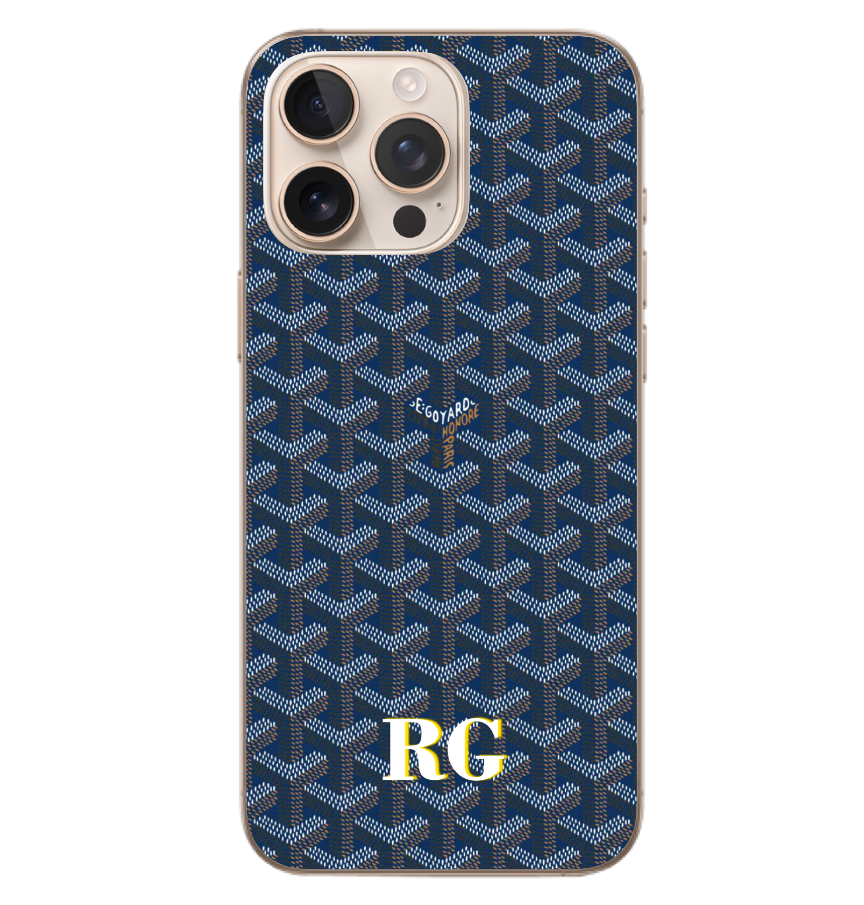 Basic Blue Goyard Case StyliZe Cases Basic Blue Goyard Case StyliZe Cases