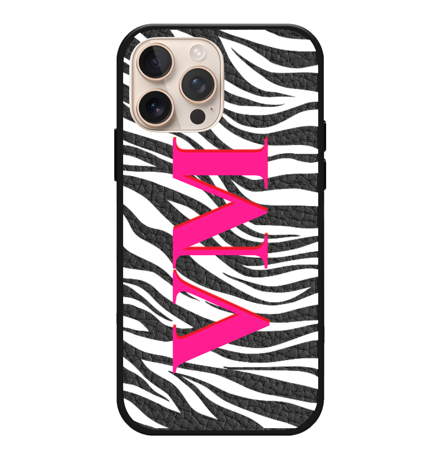 Zebra Monogram Vegan Leather Case