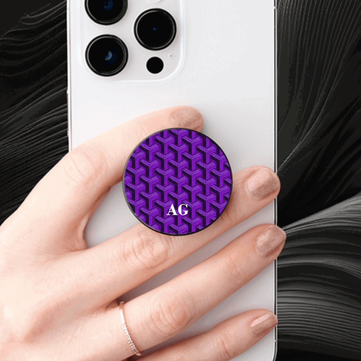 Purple Goyard Pop Socket