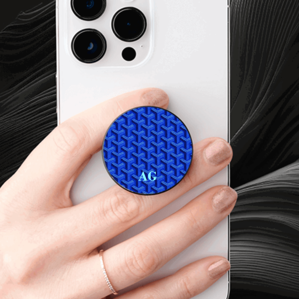 Electric Blue Goyard Pop Socket