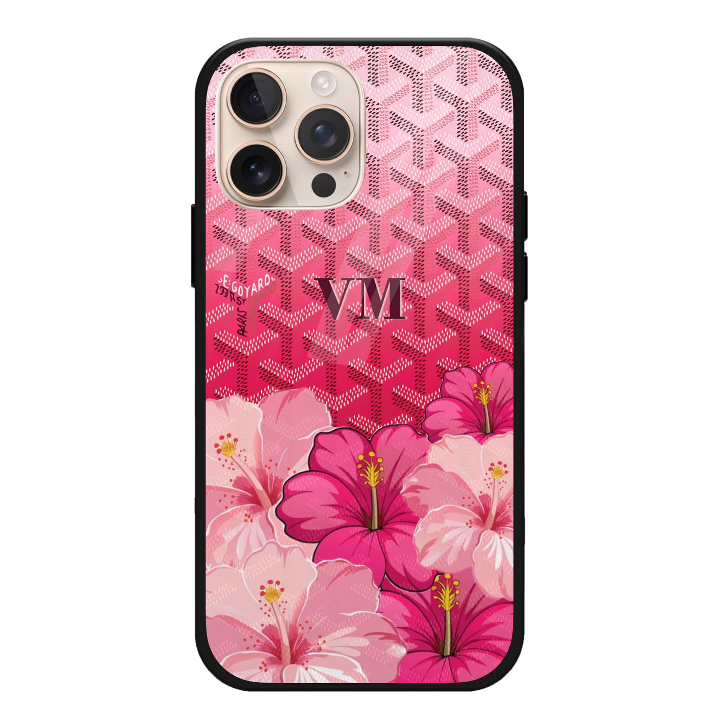 Pink Ombre Floral Goyard Case