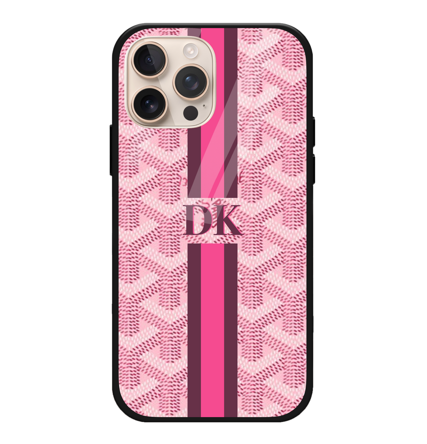 Pink Goyard Stripe Case