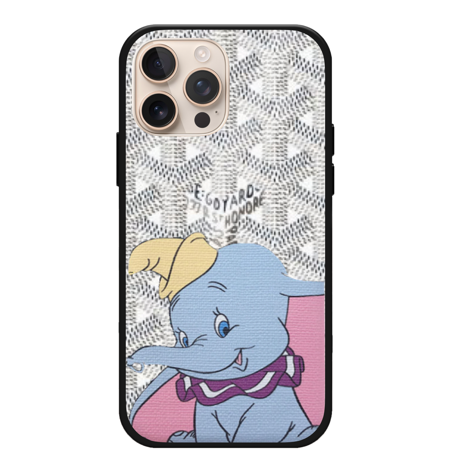 White Elephant Goyard Cartoon Case