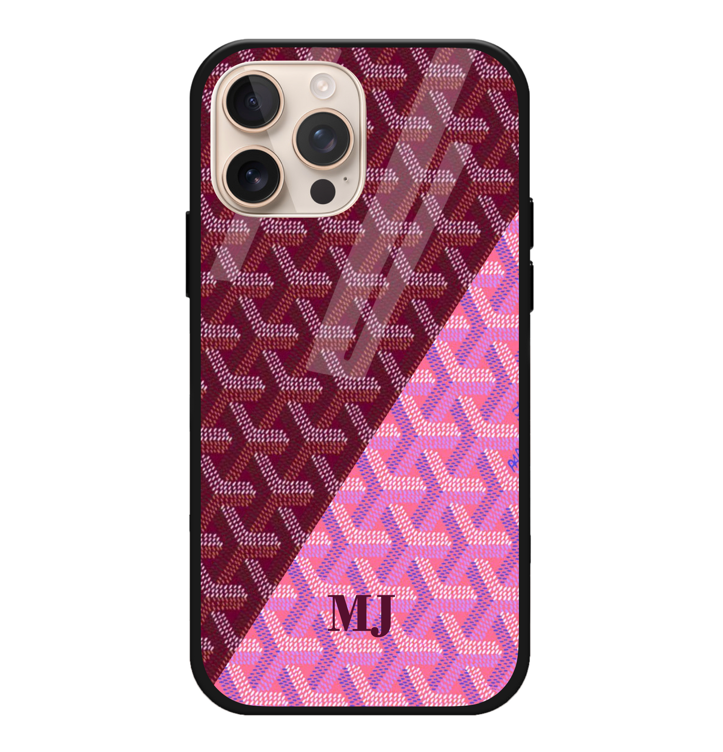 Pink Half & Half Goyard Case