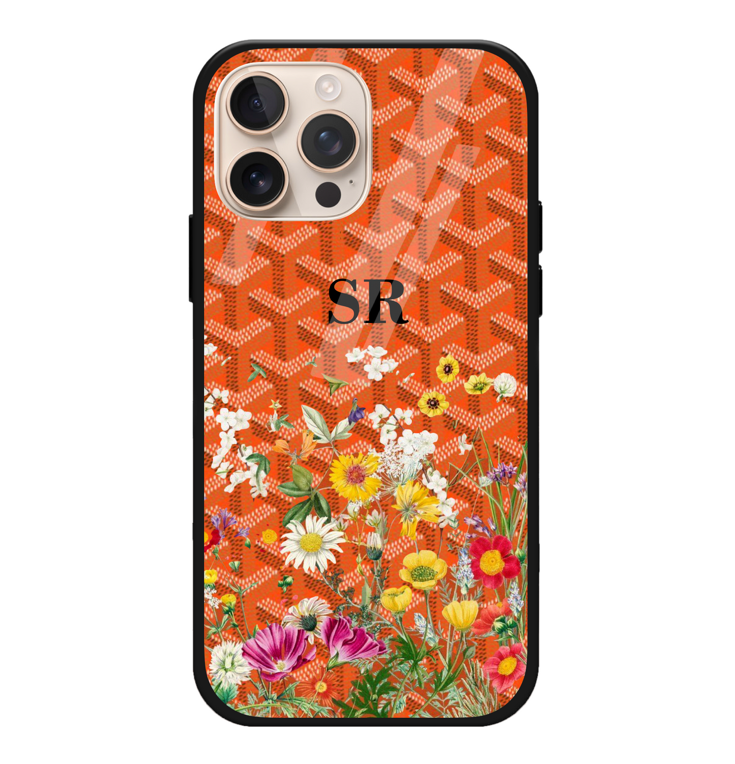 Floral Orange Goyard Case
