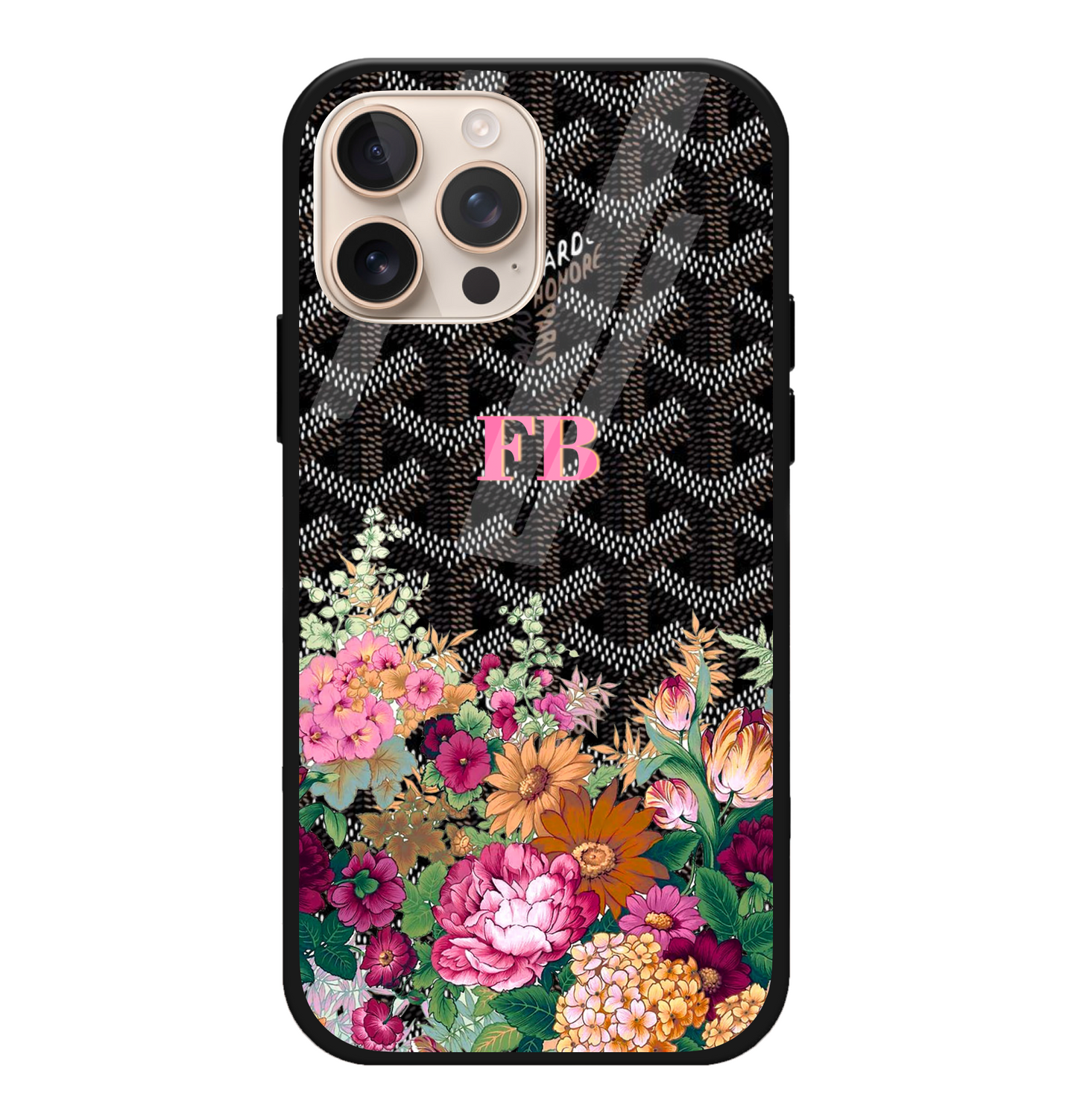 Floral Black Goyard Case