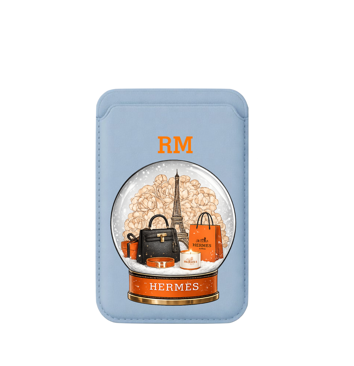 Leather MagSafe Hermes Globe Wallet