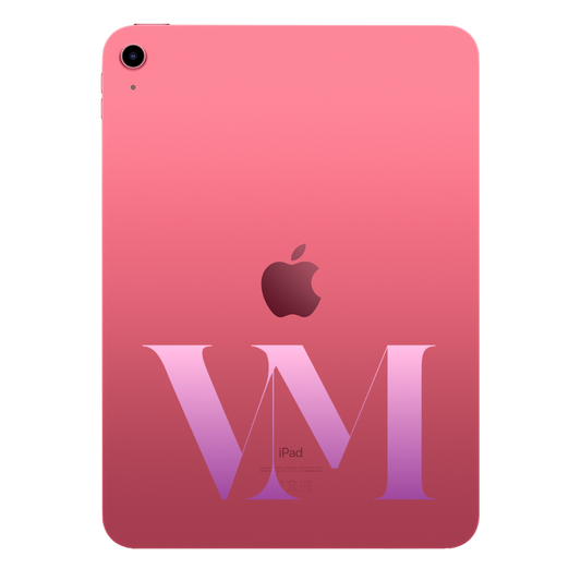 Pink Ombre Personalised iPad Case