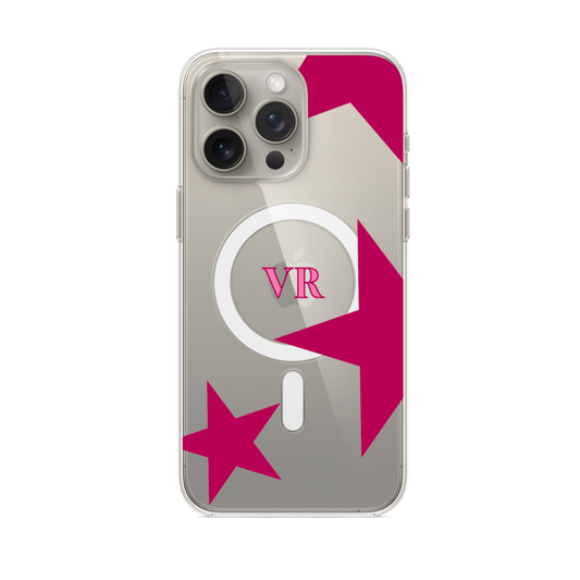 Pink Star Personalised Magsafe iPhone Case