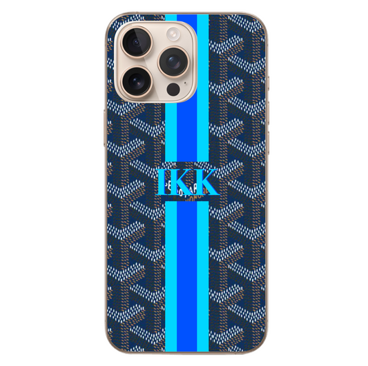 Blue Goyard stripe Case