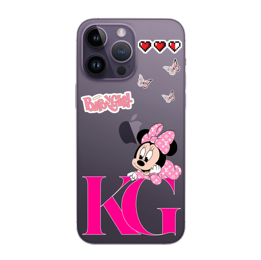 Pink Disney Initials Case