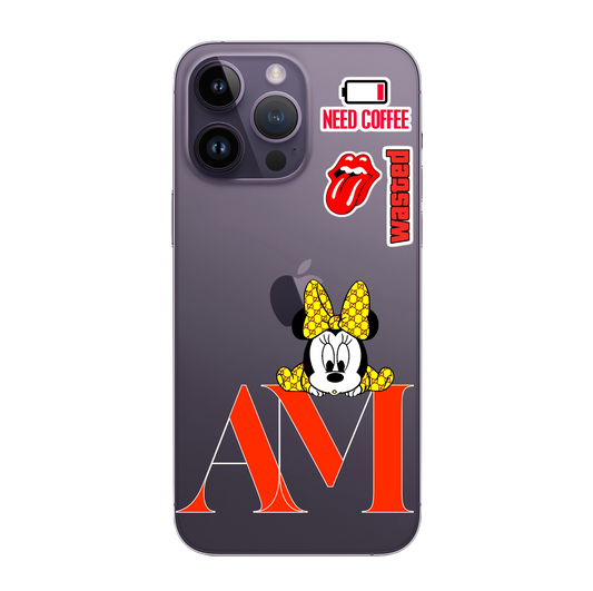 Orange Disney Initials Case