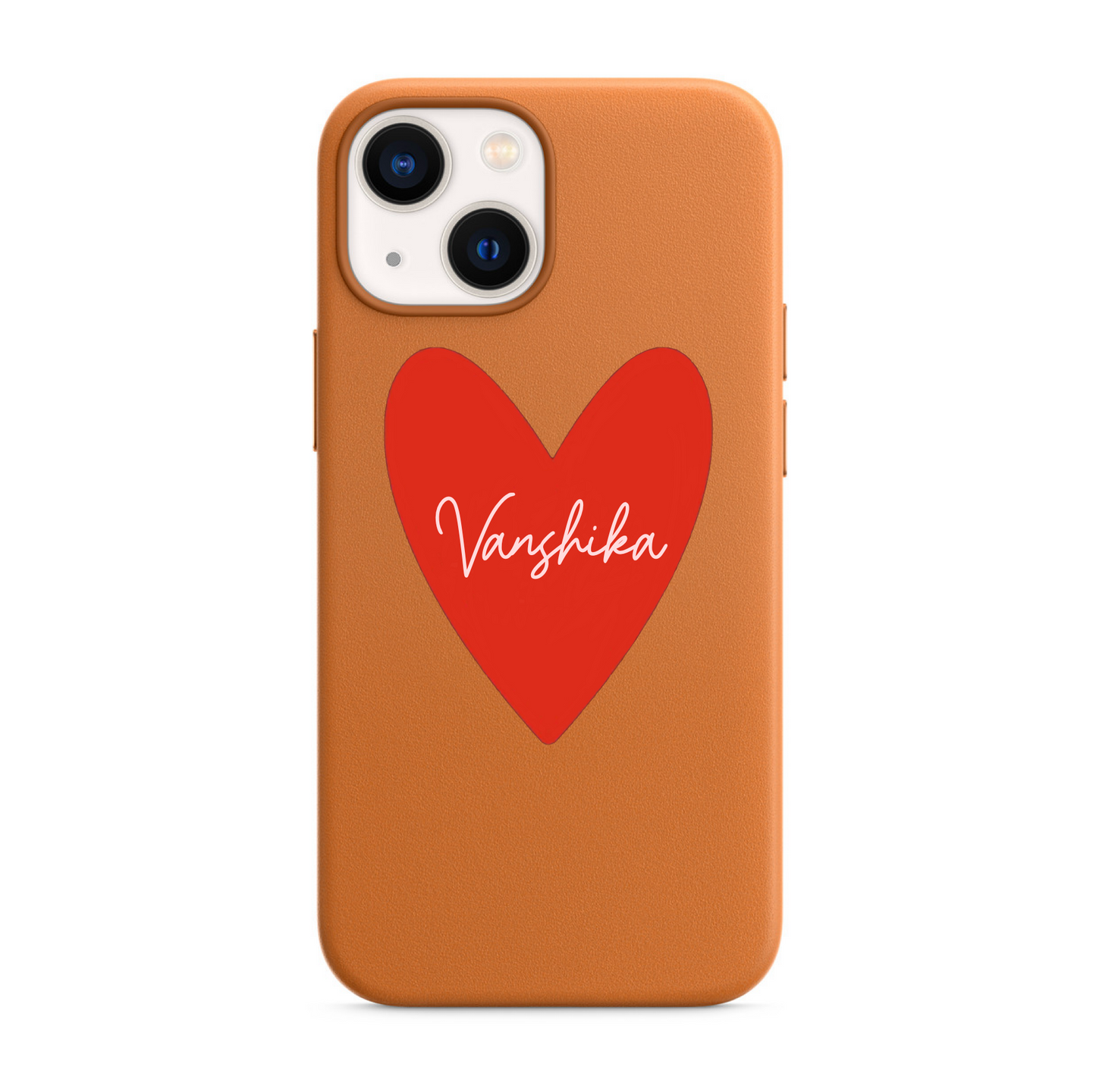 Heart Personalised Leather Case