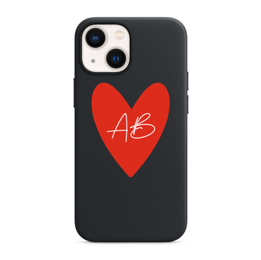 Heart Personalised Leather Case