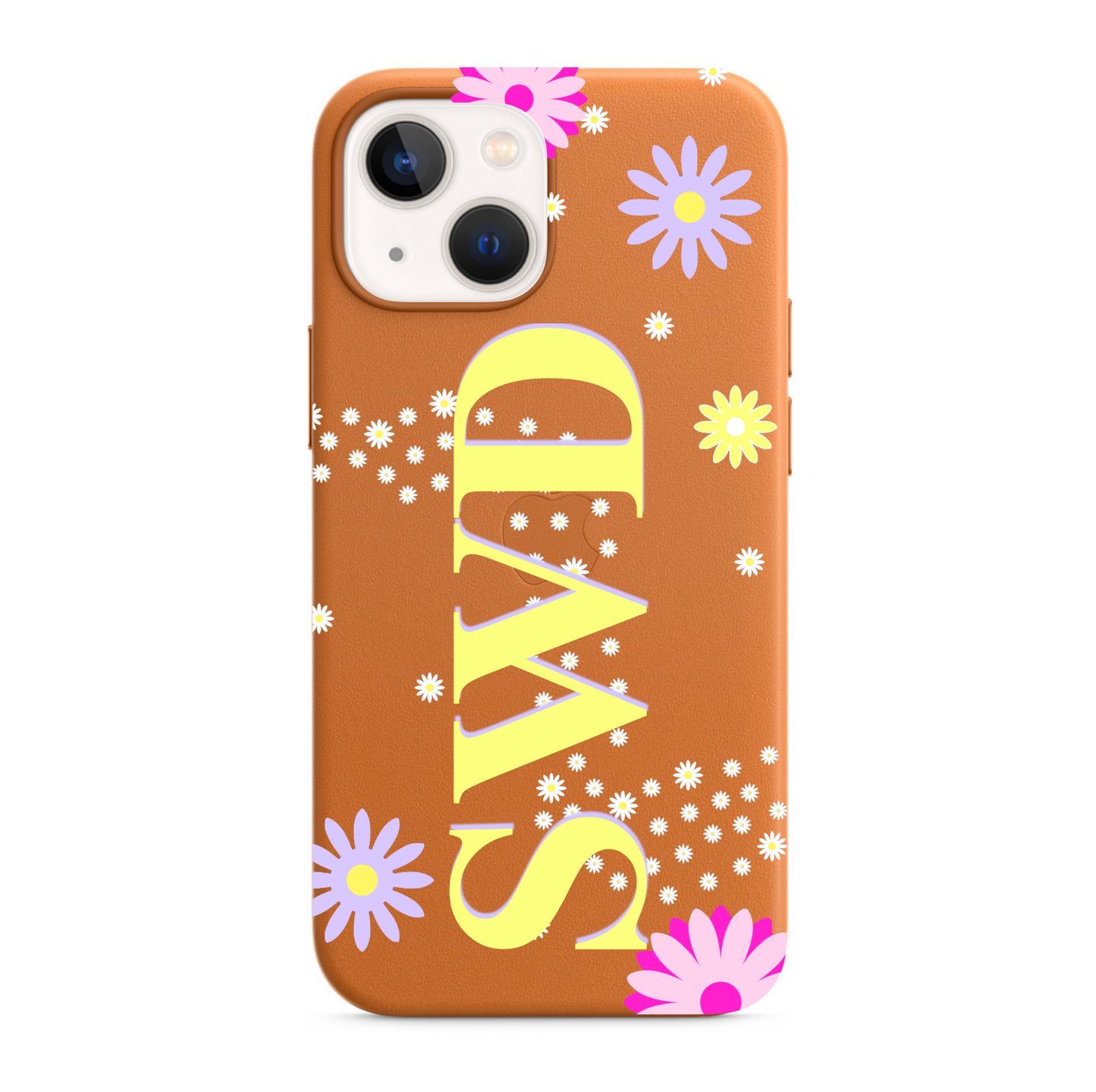 Floral Personalised Leather Case