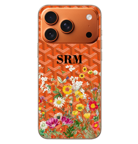 Floral Orange Goyard Case