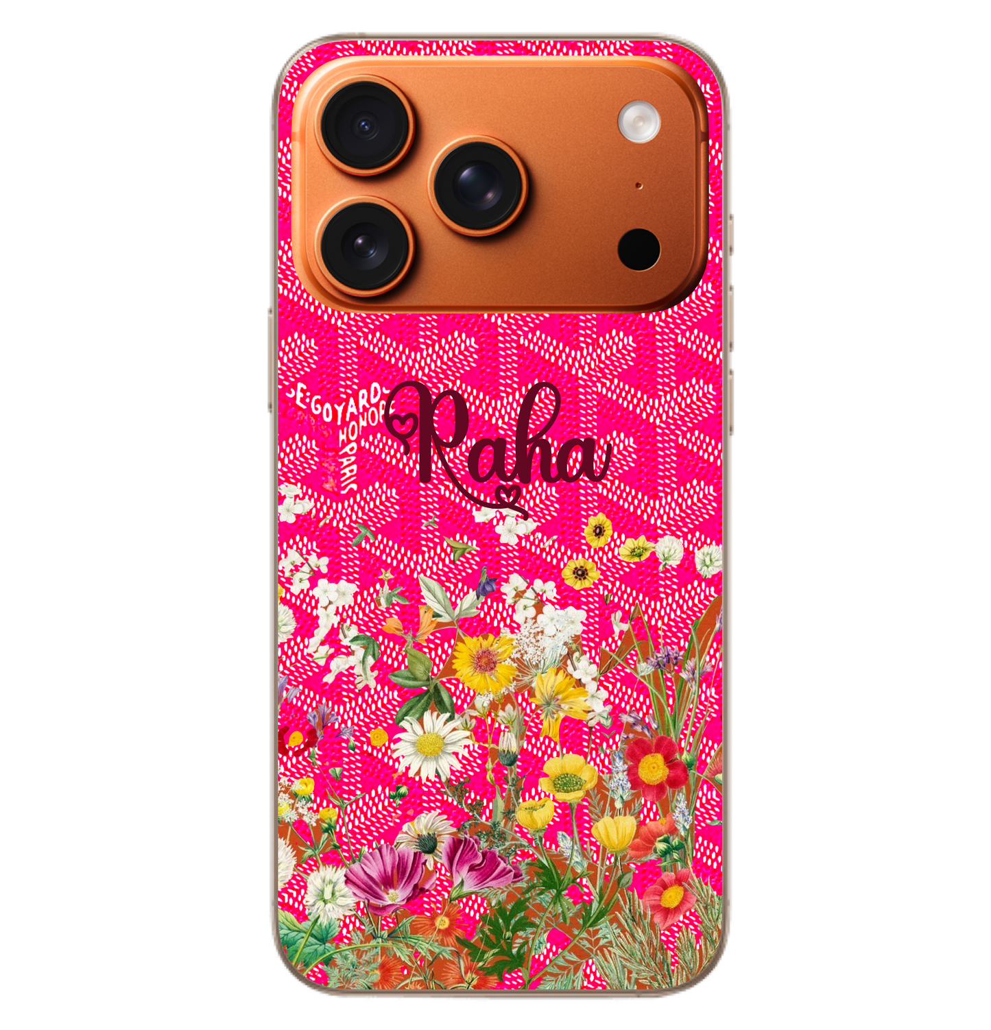 Floral Pink Goyard Case