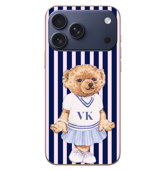 Ralph BluePink Striped Teddy Case