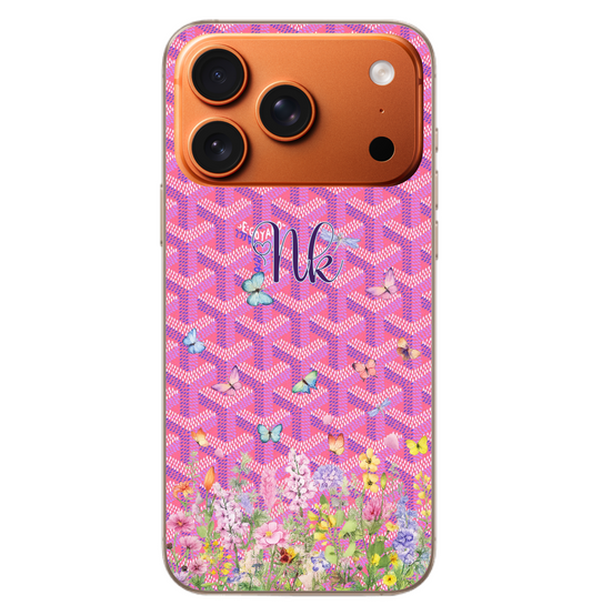 Butterfly Pink Goyard Case