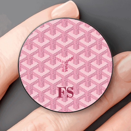 Baby Pink Goyard Pop Socket