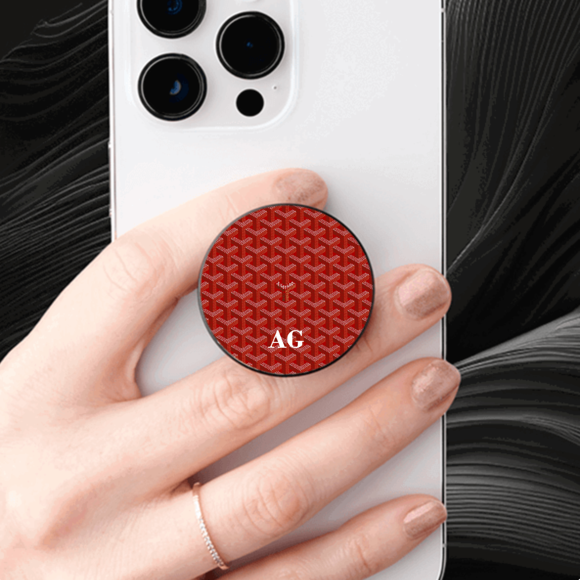 Red Goyard Pop Socket