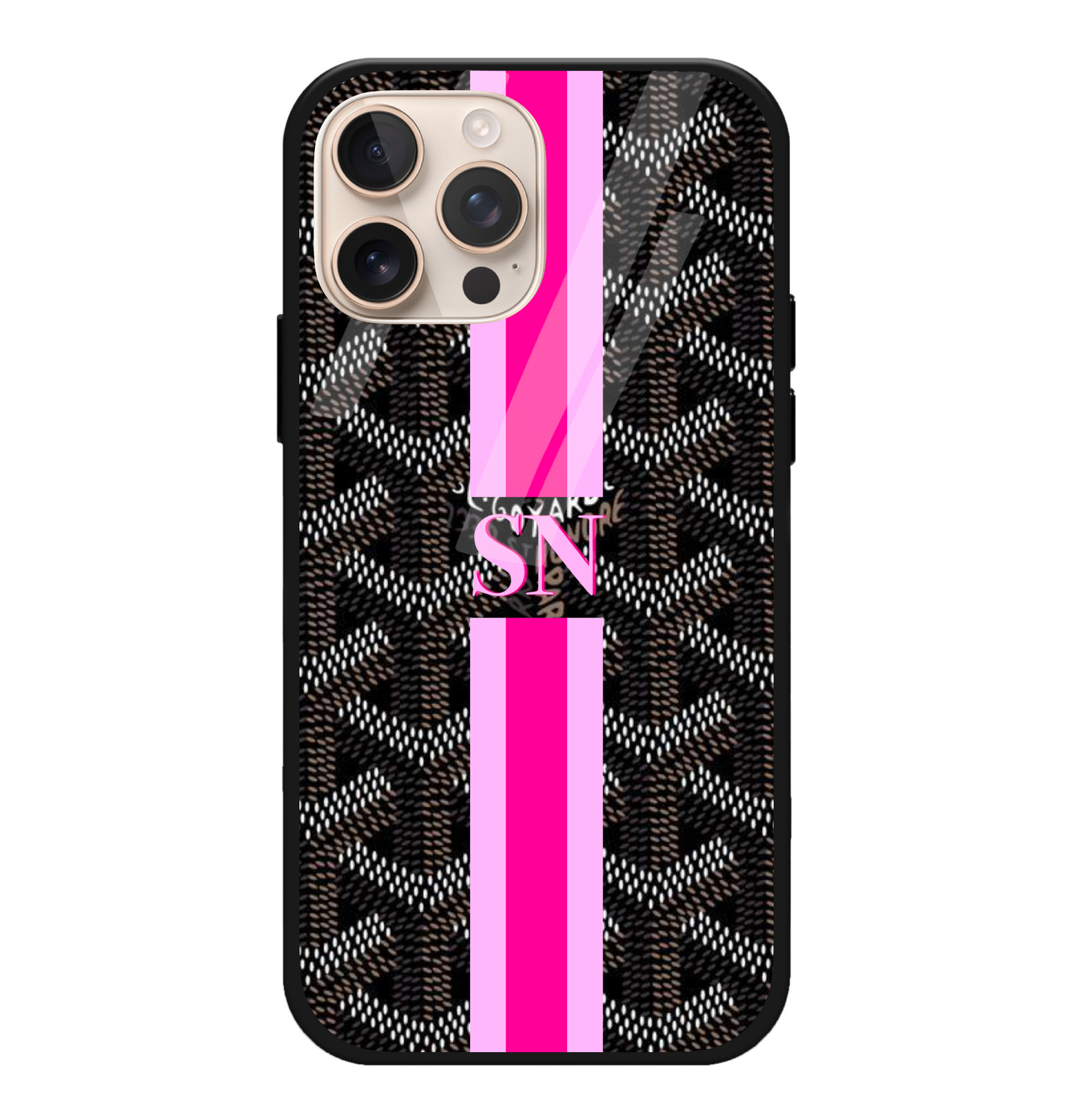 Shades Of Pink Goyard Stripe Case