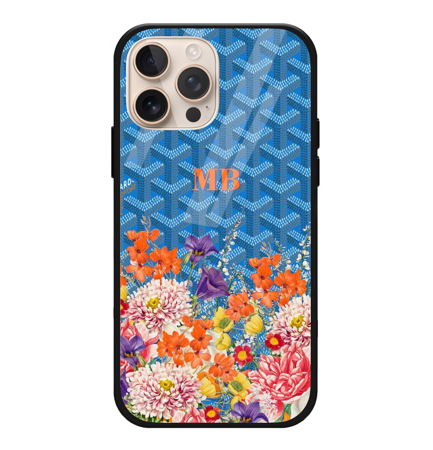 Floral Blue Goyard Case