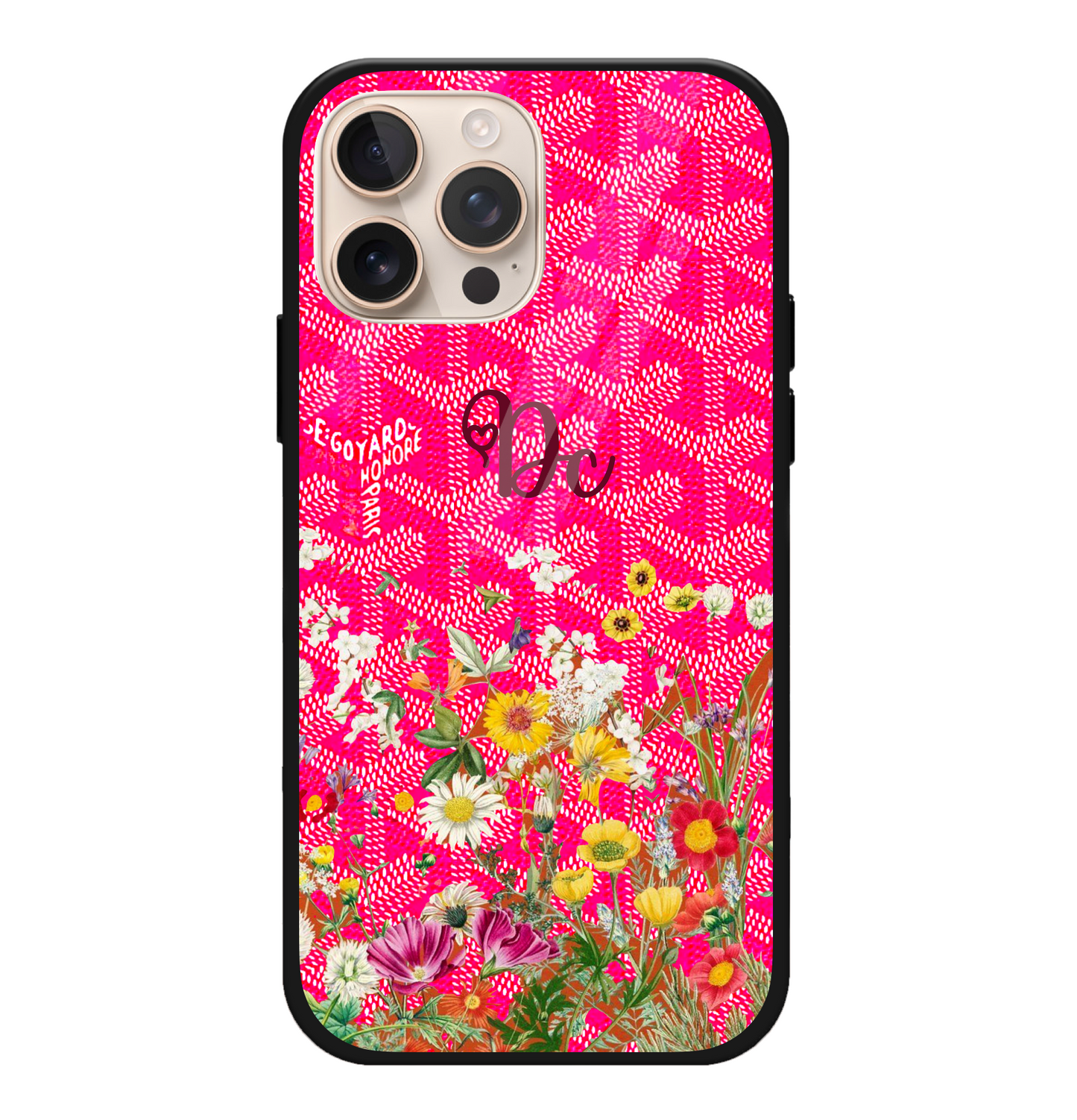 Floral Pink Goyard Case