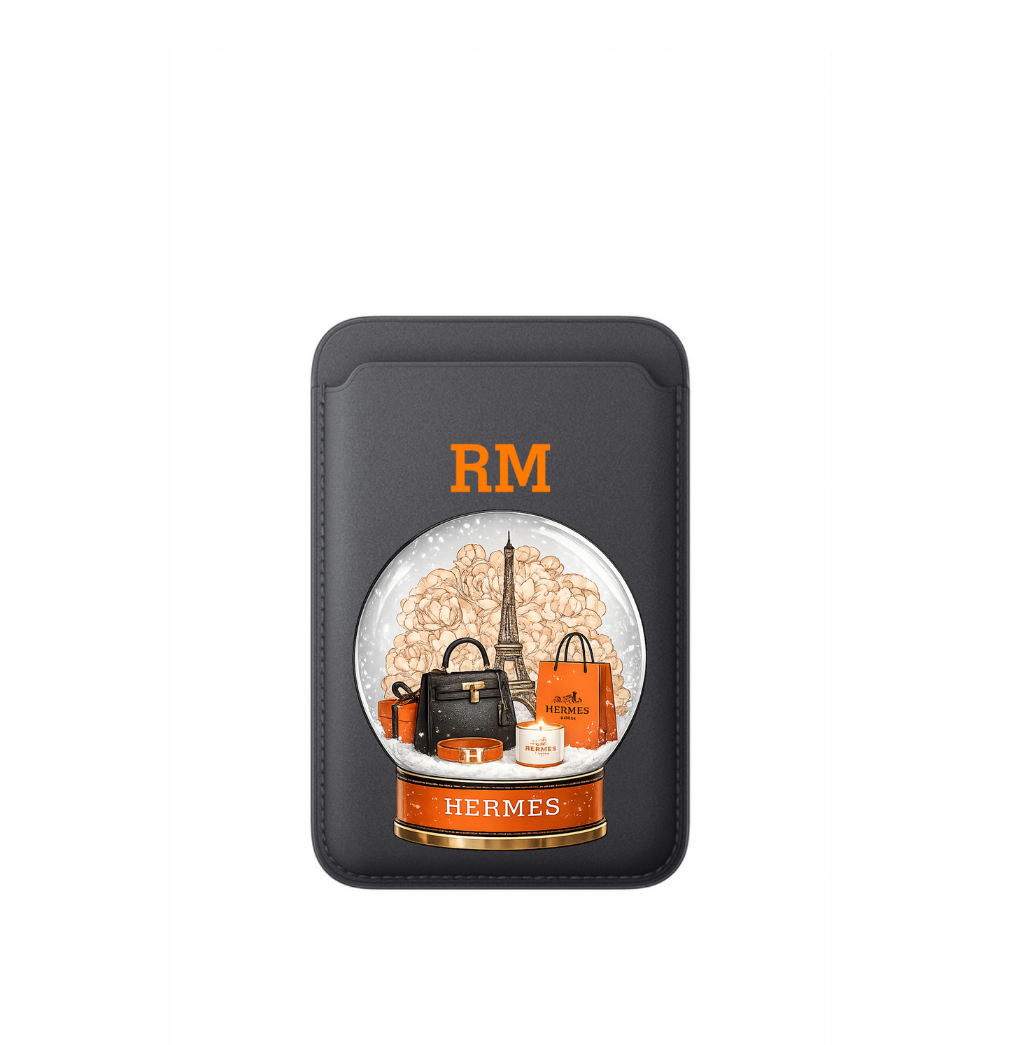 Leather MagSafe Hermes Globe Wallet