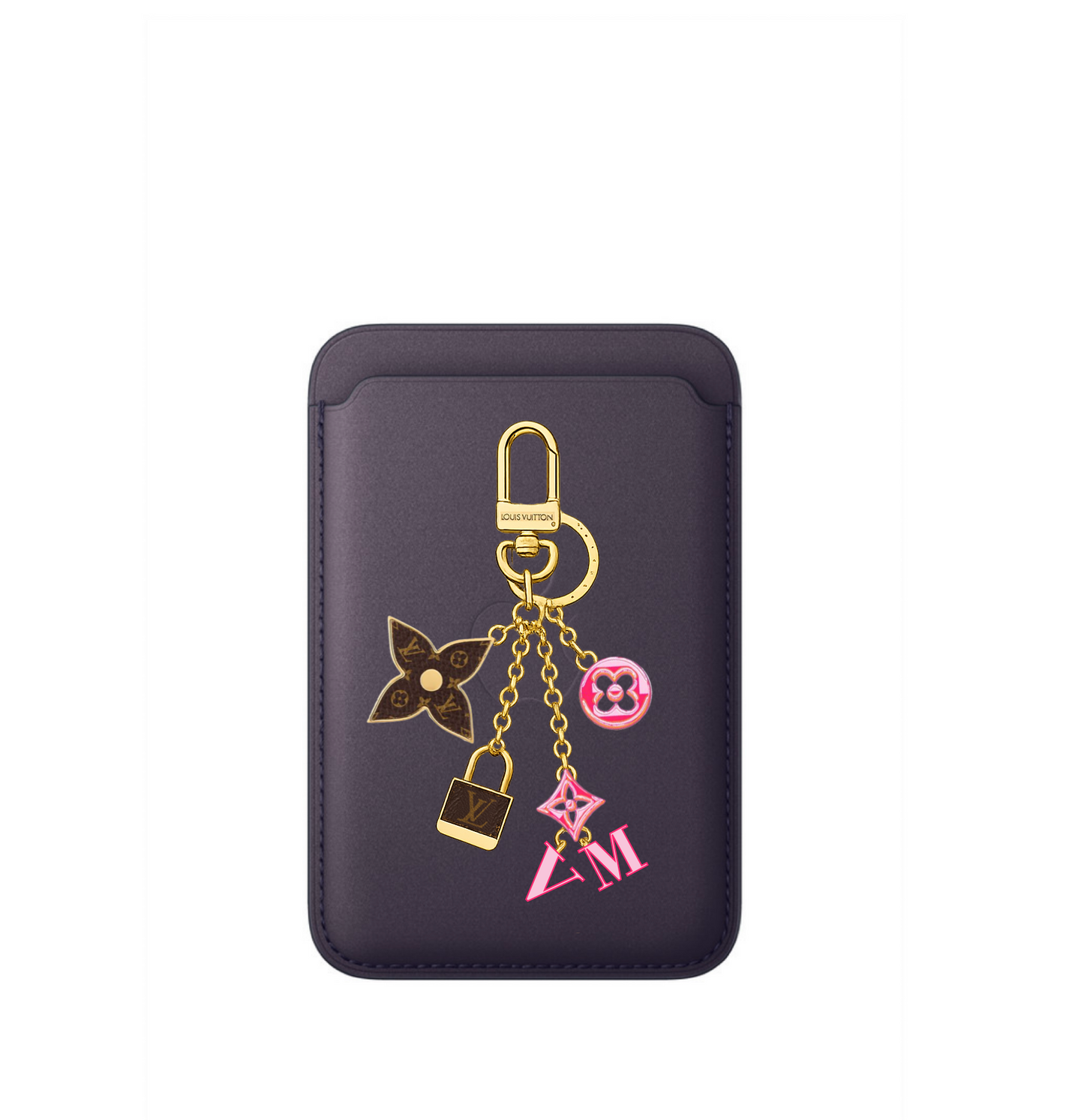 Leather MagSafe Charm Wallet