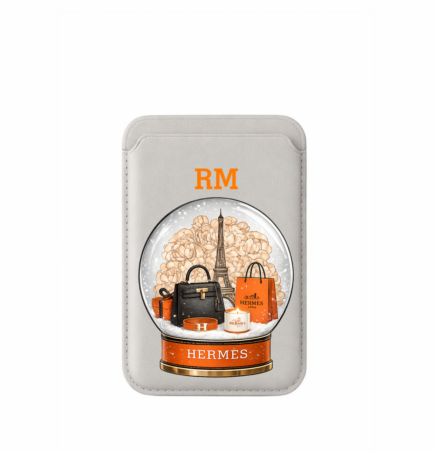 Leather MagSafe Hermes Globe Wallet