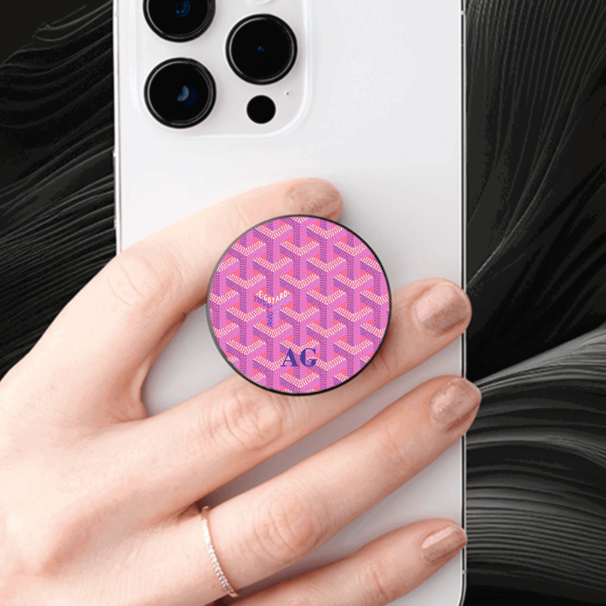 Hot Pink Goyard Pop Socket