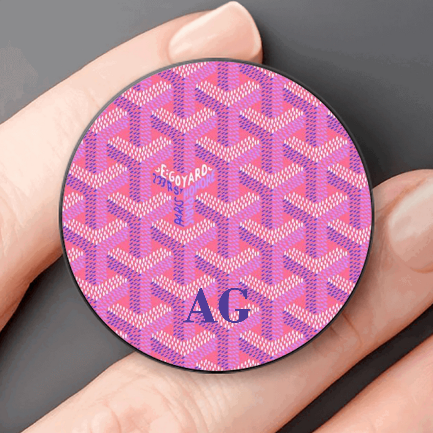 Hot Pink Goyard Pop Socket