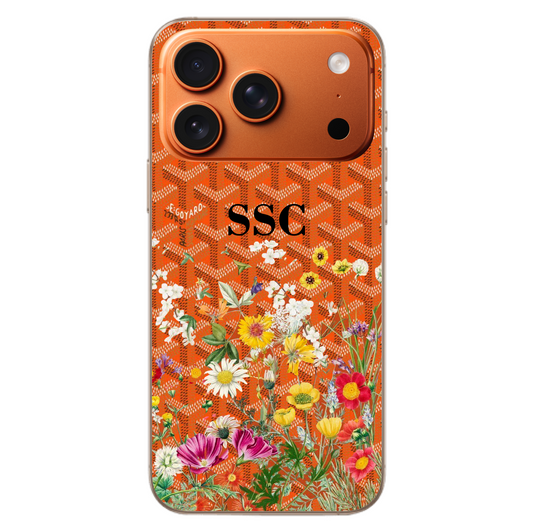 Floral Orange Goyard Case